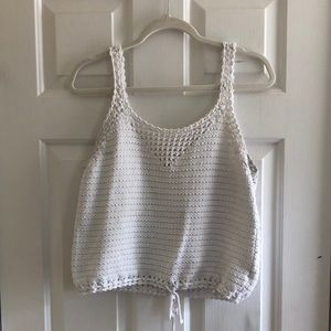 White Crochet Top